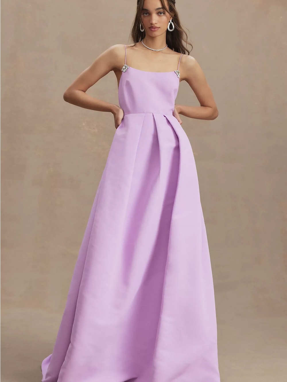 Sachin + Babi Gwen Pleated Embellished A line Dress, size 10 BUT fit to 6/8